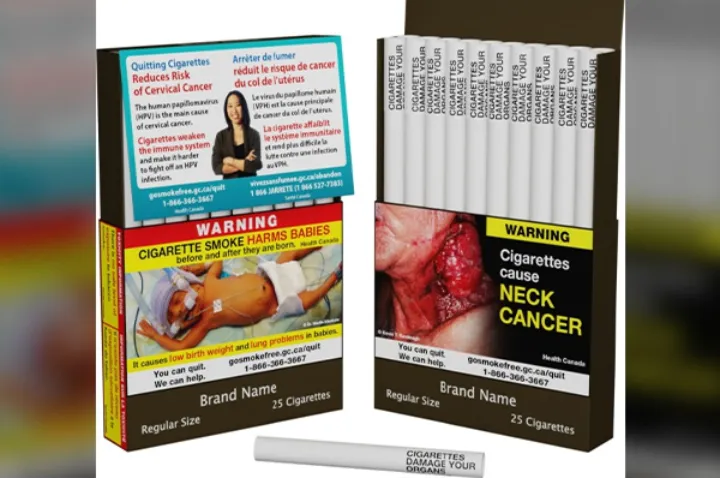 درج پیام هشدار دهنده روی هر نخ سیگار در کانادا الزامی شد